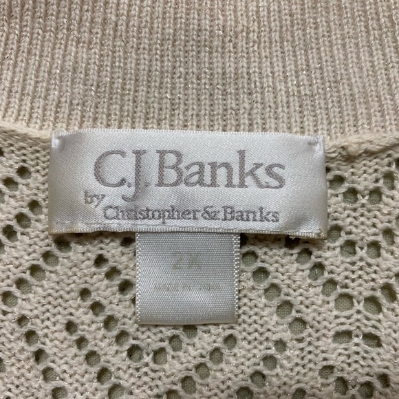 👡 CJ Banks Plus 👡 Size Open Front Sweater - Picture 7 of 9